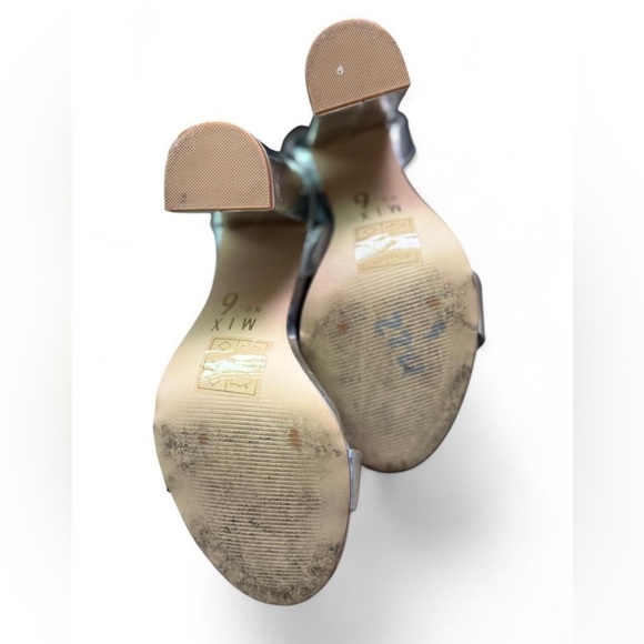 Silver High Heel Sandals - Picture 3 of 4